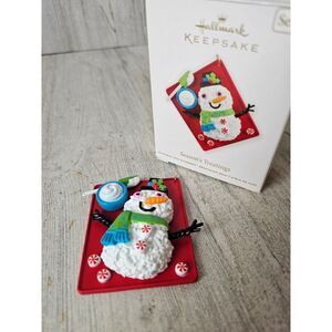 Hallmark seasons treatings 2012 4th ornament baking cake snowman Xmas tree